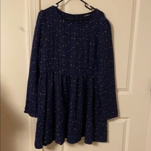 Blue tweed dress. New without tags. Never worn.